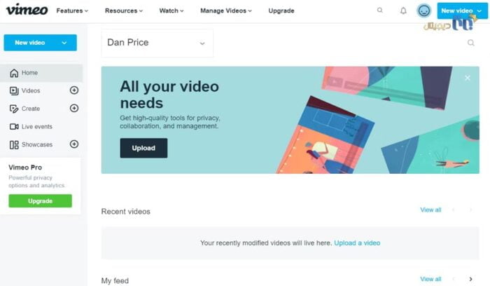 سایت محتوا ویدیویی Vimeo