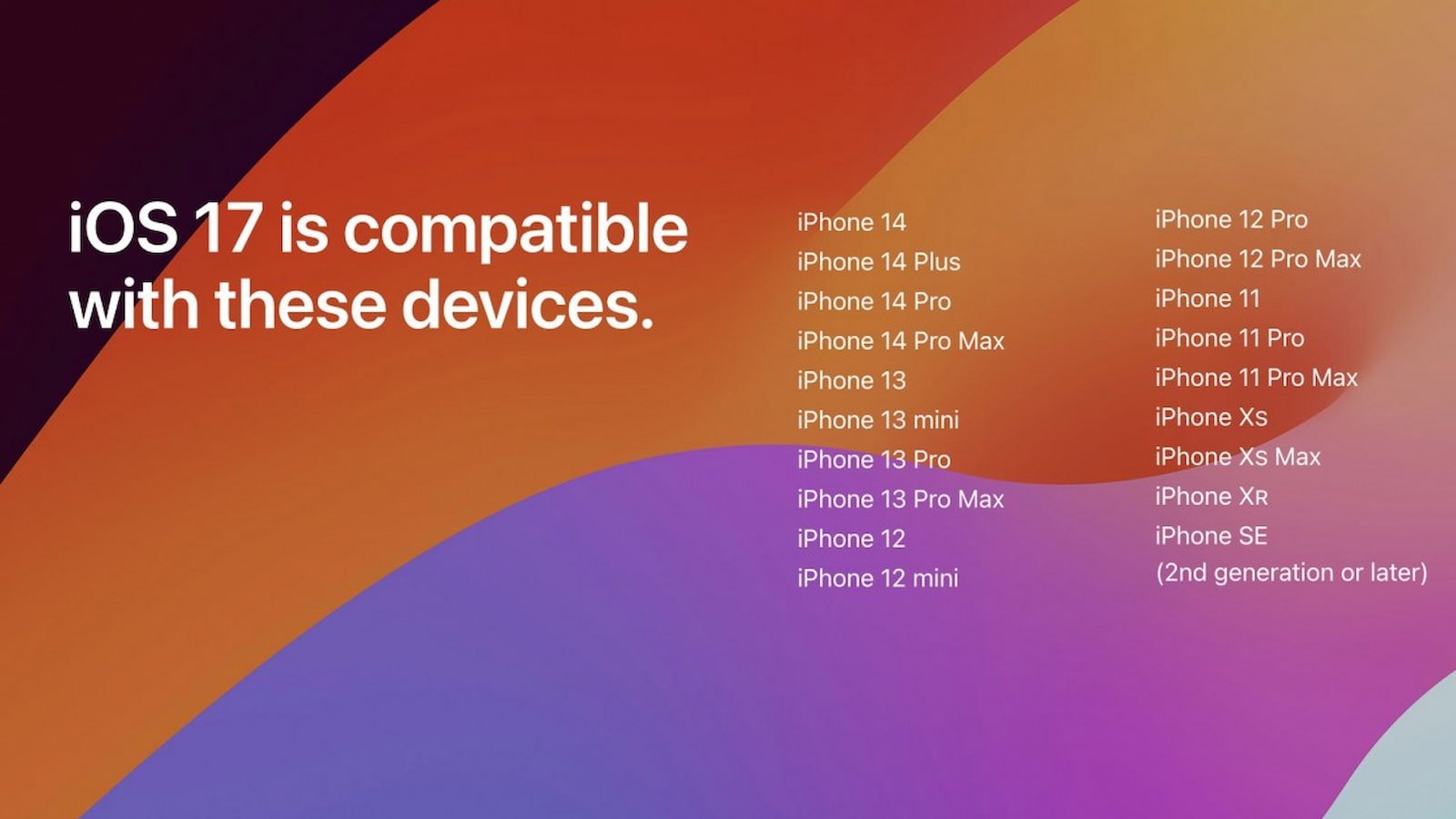 آیفونهای سازگار با iOS 17