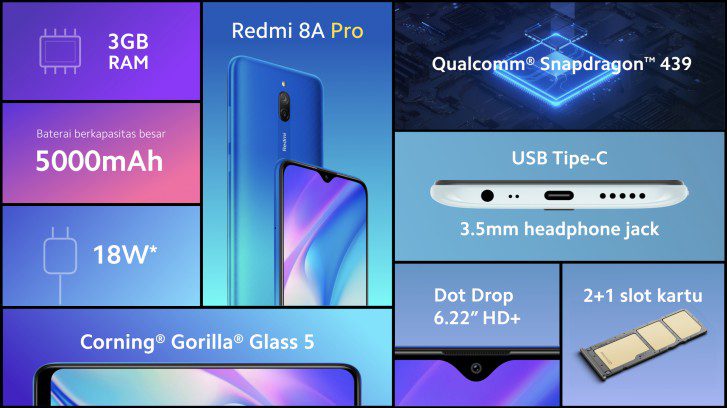 مشخصات گوشی شیائومی Redmi 8A Pro