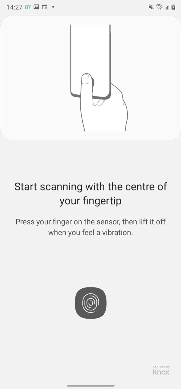 اسکنر اثر انگشت Galaxy Note 20 Ultra