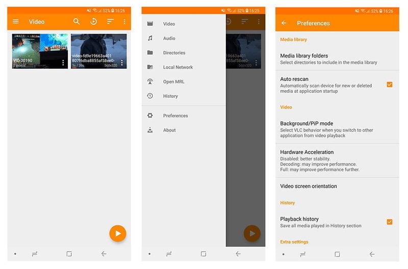 نصب اپلیکیشن VLC برای حل مشکل عدم پخش فیلم در اندروید