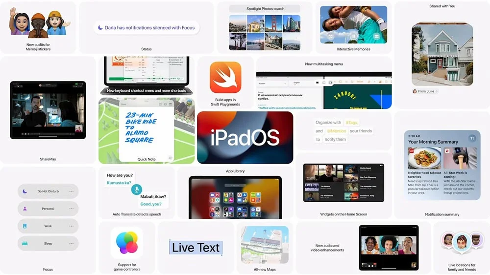 معرفی iPadOS 15 در رویداد WWDC 2021 اپل