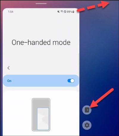 فعالسازی و غیرفعالسازی حالت تک دست در رابط کاربری One UI