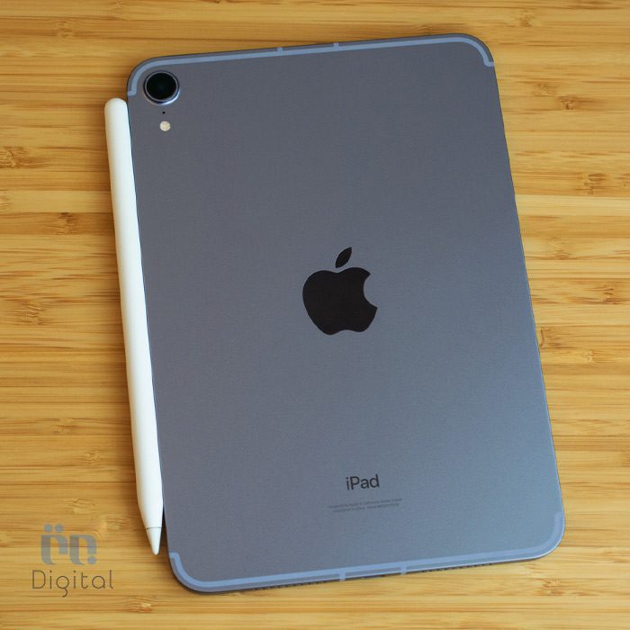 اپل iPad Mini 2021 خاکستری با قلم از پشت