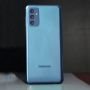 سامسونگ Galaxy M52 5G آبی ایستاده
