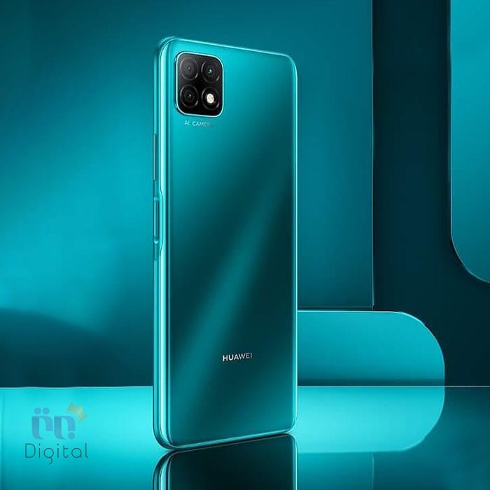 هواوی Nova Y60 سبز روی میز منعکس شده