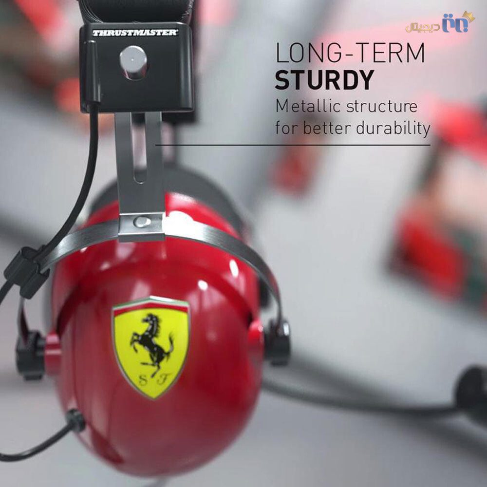 محل اتصال گوشی و قوس قرارگیرنده روی سر هدست Thrustmaster T-Racing Scuderia Ferrari Edition