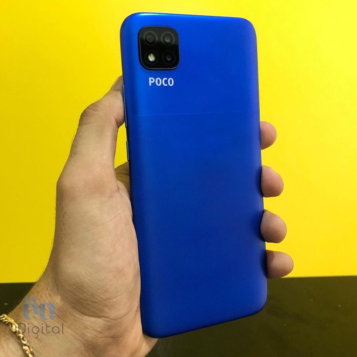 شیائومی Poco C3 آبی در دست