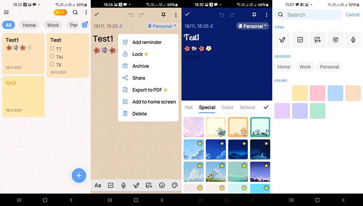 برنامه جایگزین Samsung Notes: اپلیکیشن Easy Notes (یادداشت‌هایی با طرح‌های مدرن و رنگارنگ)