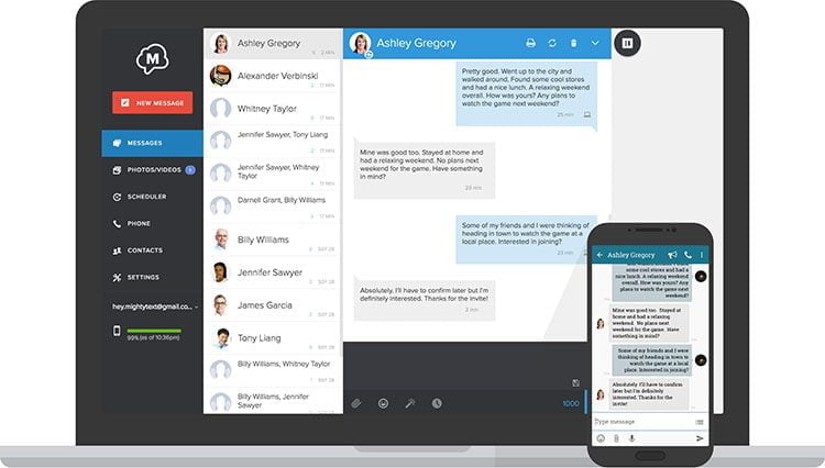 اپلیکیشن‌های کاربردی اندروید: برنامه MightyText