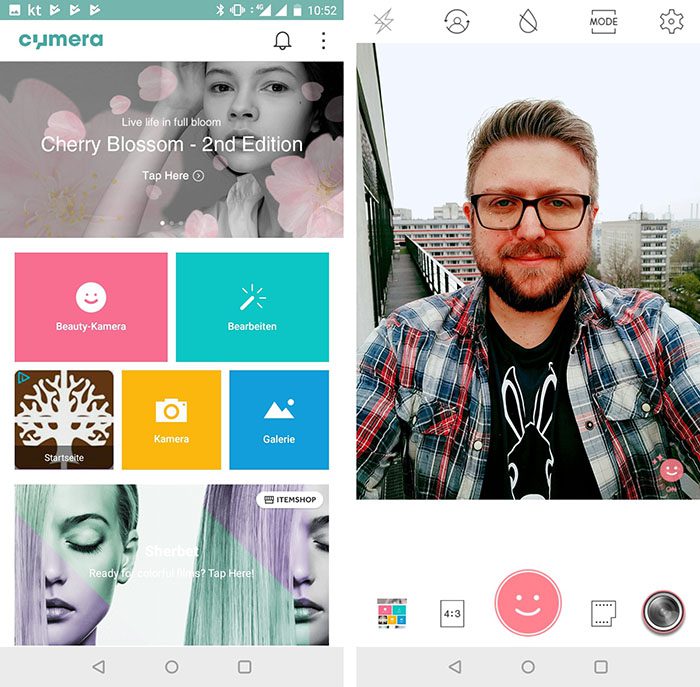 بهترین برنامه های دوربین: اپلیکیشن Cymera