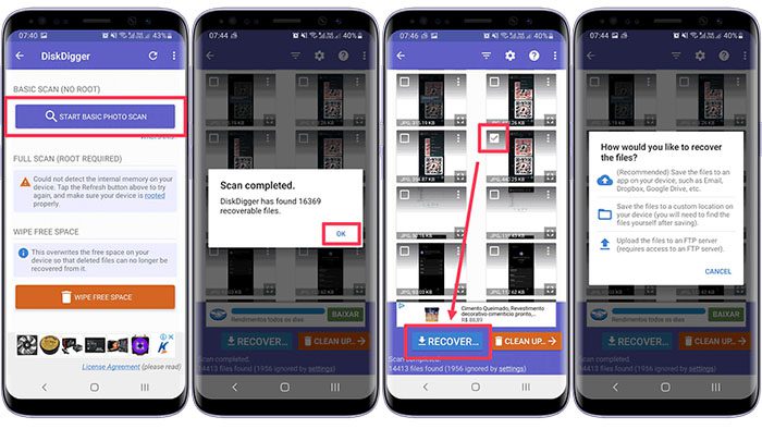بازیابی تصاویر با DiskDigger