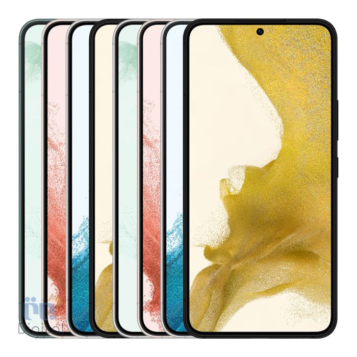 نمای روبرویی همه رنگ‌های Samsung Galaxy S22