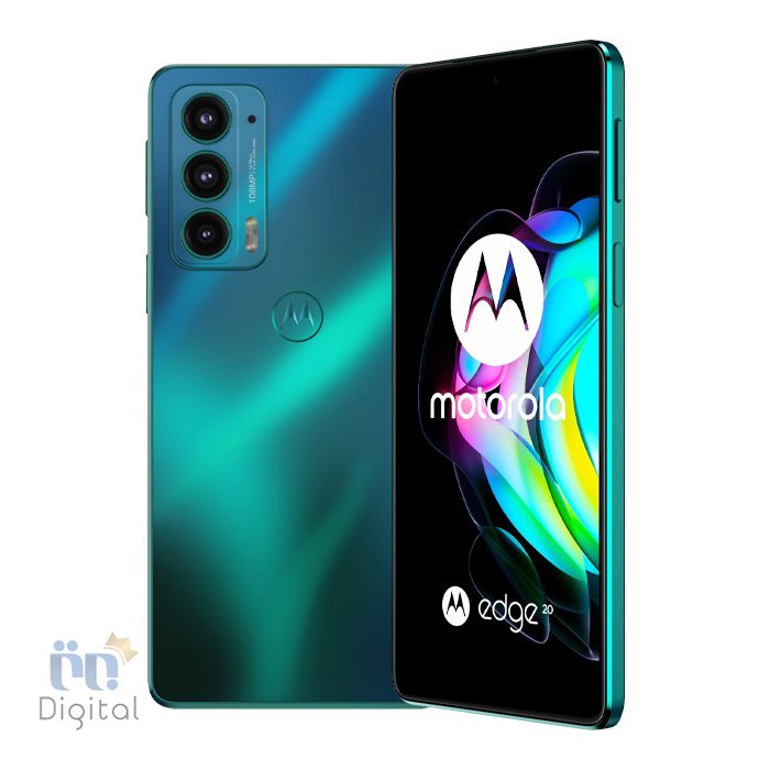 نمای ایستاده از رنگ سبز Motorola Edge 20