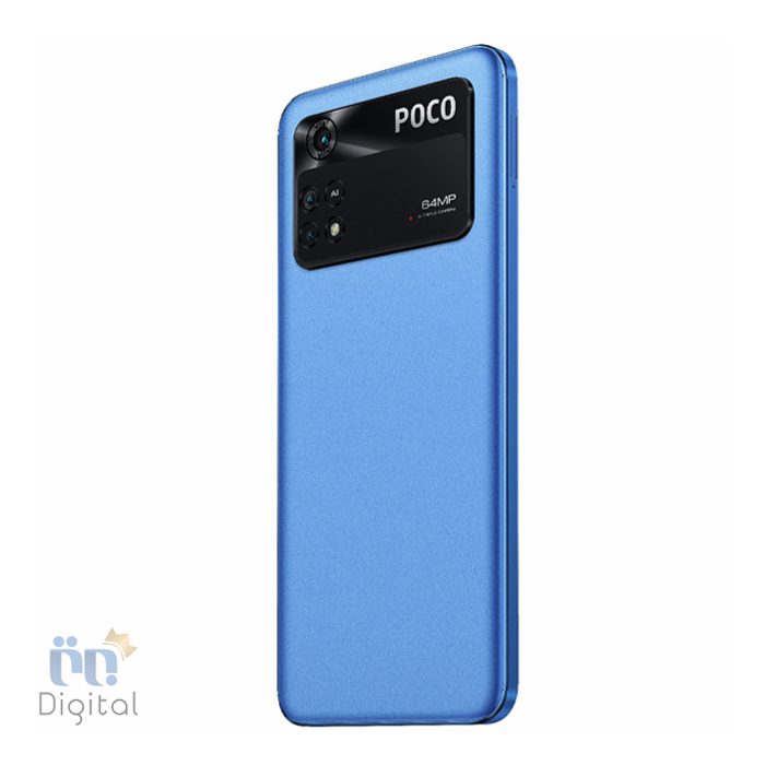 نمای زاویه دار سمت راست قاب پشتی poco m4 pro