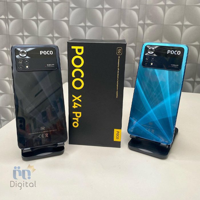 Poco x4 pro blue and black color with box