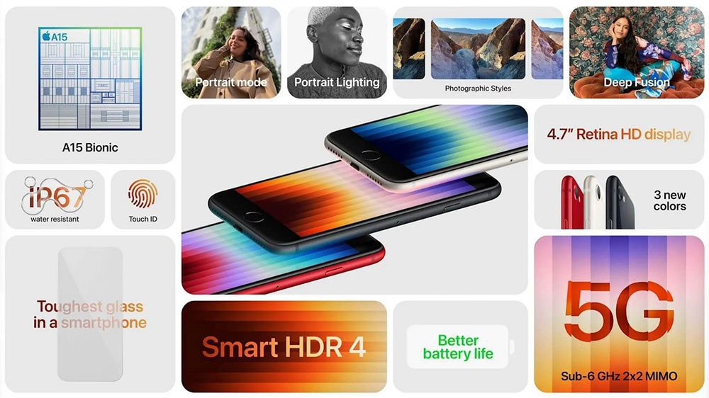 مشخصات آیفون SE 2022 اپل