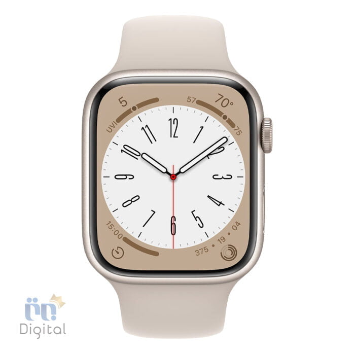نمای روبرو از ساعت apple watch S8