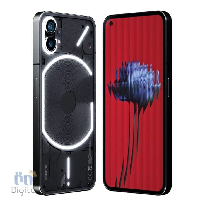 نمای زاویه دار قاب پشتی و نمایشگر ناتینگ Phone 1
