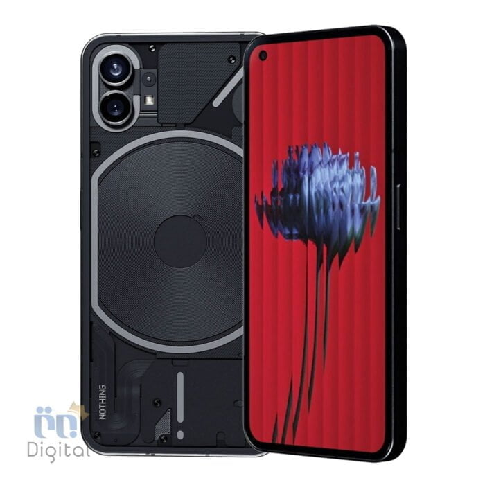 نمای زاویه دار قاب پشتی و نمایشگر ناتینگ Phone 1