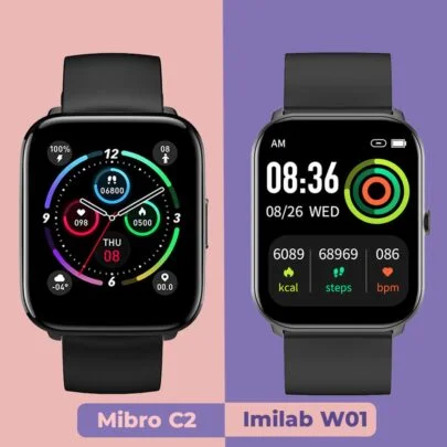 مقایسه ساعتهای هوشمند Mibro C2 و Imilab W01