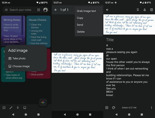تبدیل متن دست‌نویس به یادداشت و آموزش استفاده از Google Keep