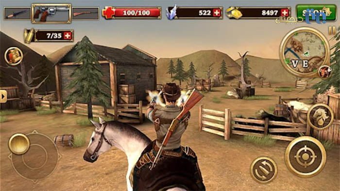 مراحل بازی جنگی West Gunfighter