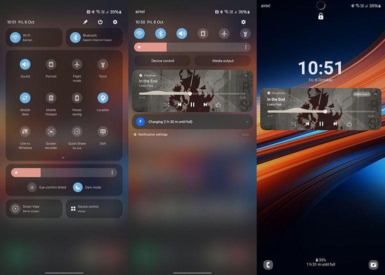 بازطراحی پنل تنظیمات سریع (Quick Settings) در رابط کاربری One UI 6 سامسونگ