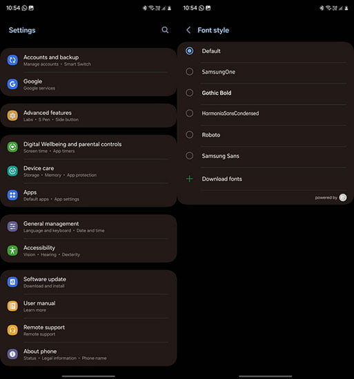 فونت سیستمی جدید؛ ویژگی‌های جدید رابط کاربری One UI 6