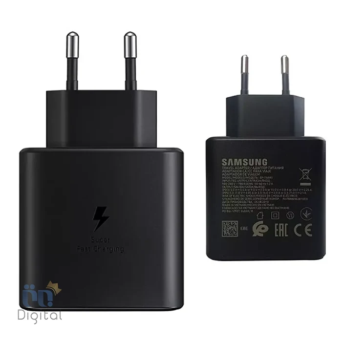 شارژر ۴۵ وات سامسونگ مدل TA-845 به همراه کابل USB Type-C دو پین