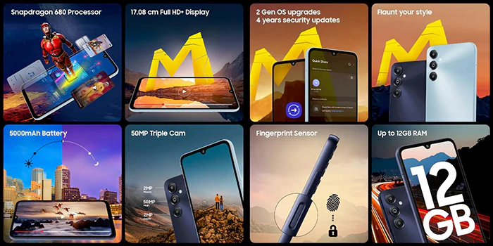 مشخصات فنی و ویژگی‌های گوشی گلکسی M14 نسخه 4G