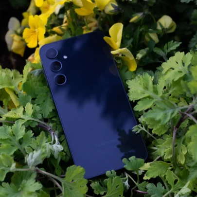 Samsung galaxy A35 ins nature between yellow flowers