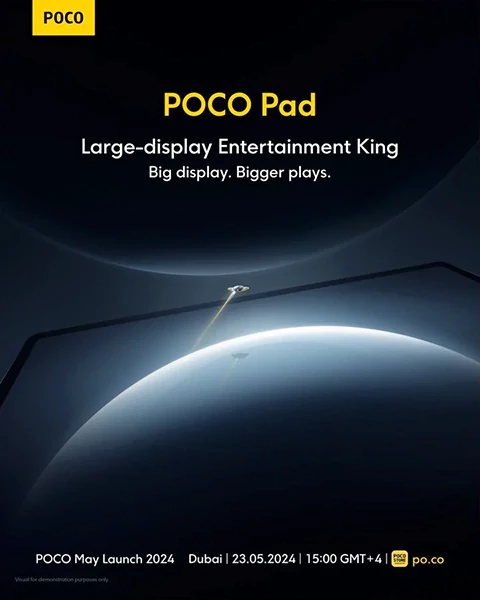 پوستر تاریخ رونمایی از تبلت Poco Pad