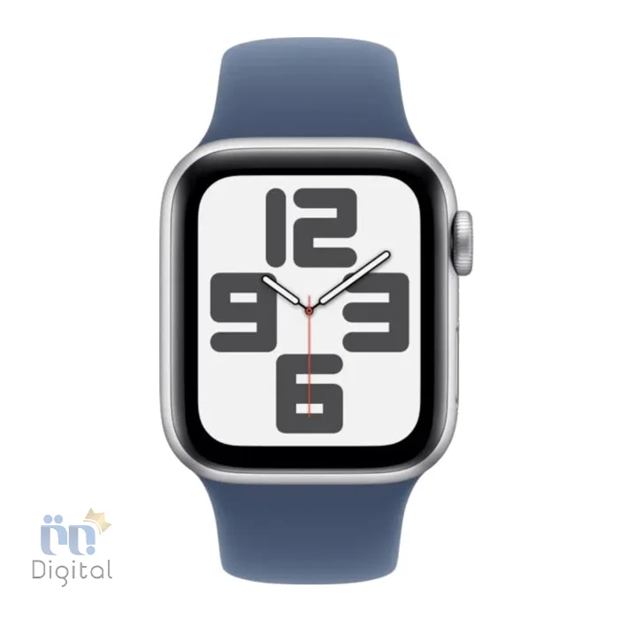 اپل واچ SE 2024 سایز ۴۰ آلومینیوم بند Sport بدنه Silver بند Denim