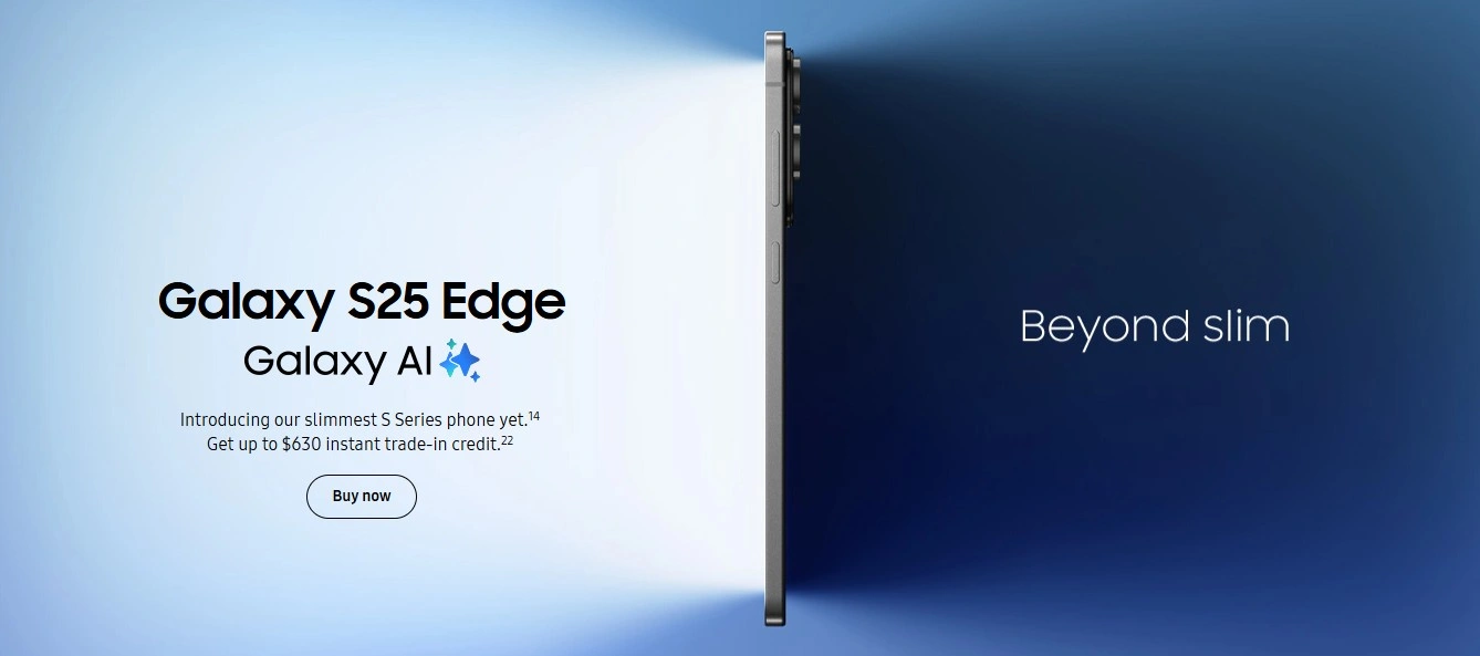 گوشی S25 Edge سامسونگ با طراحی فوق باریک