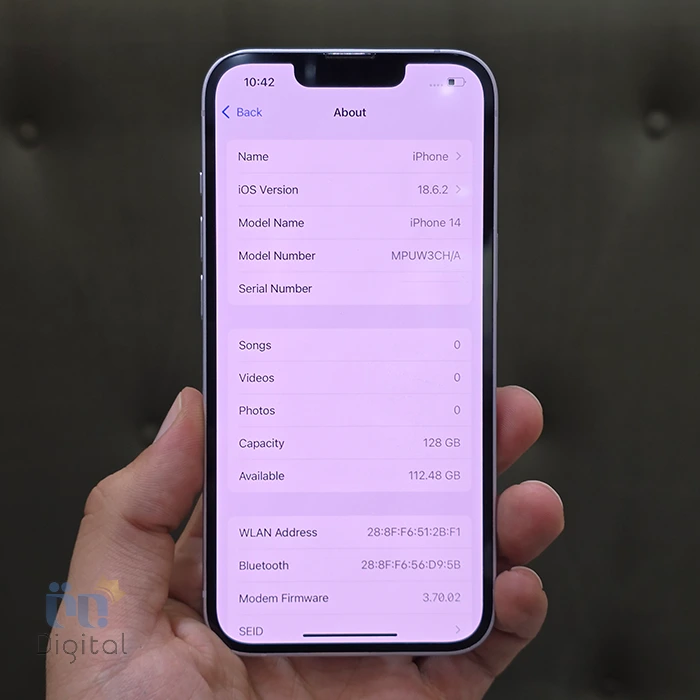 خرید گوشی کارکرده iPhone 14 cha دو سیم کارت حافظه ۱۲۸ گیگابایت | نمای صفحه نمایش
