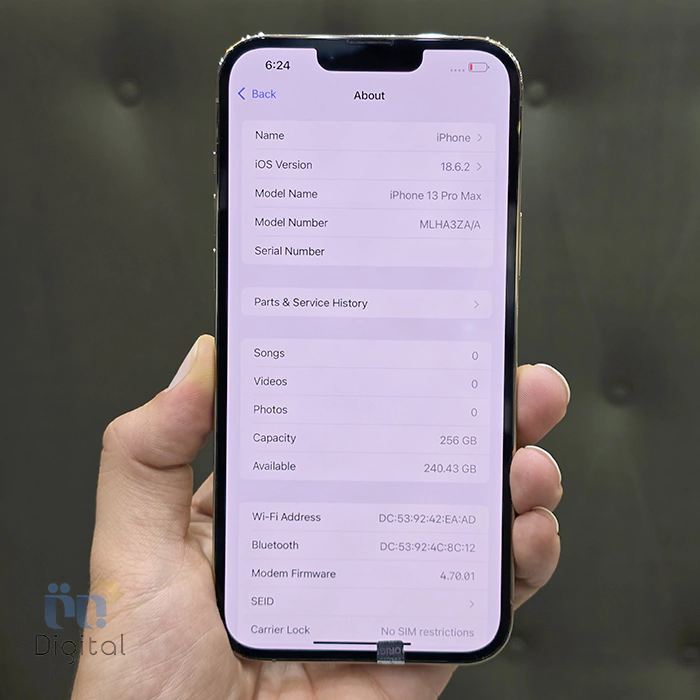 صفحه درباره iPhone 13 Pro Max ZAA