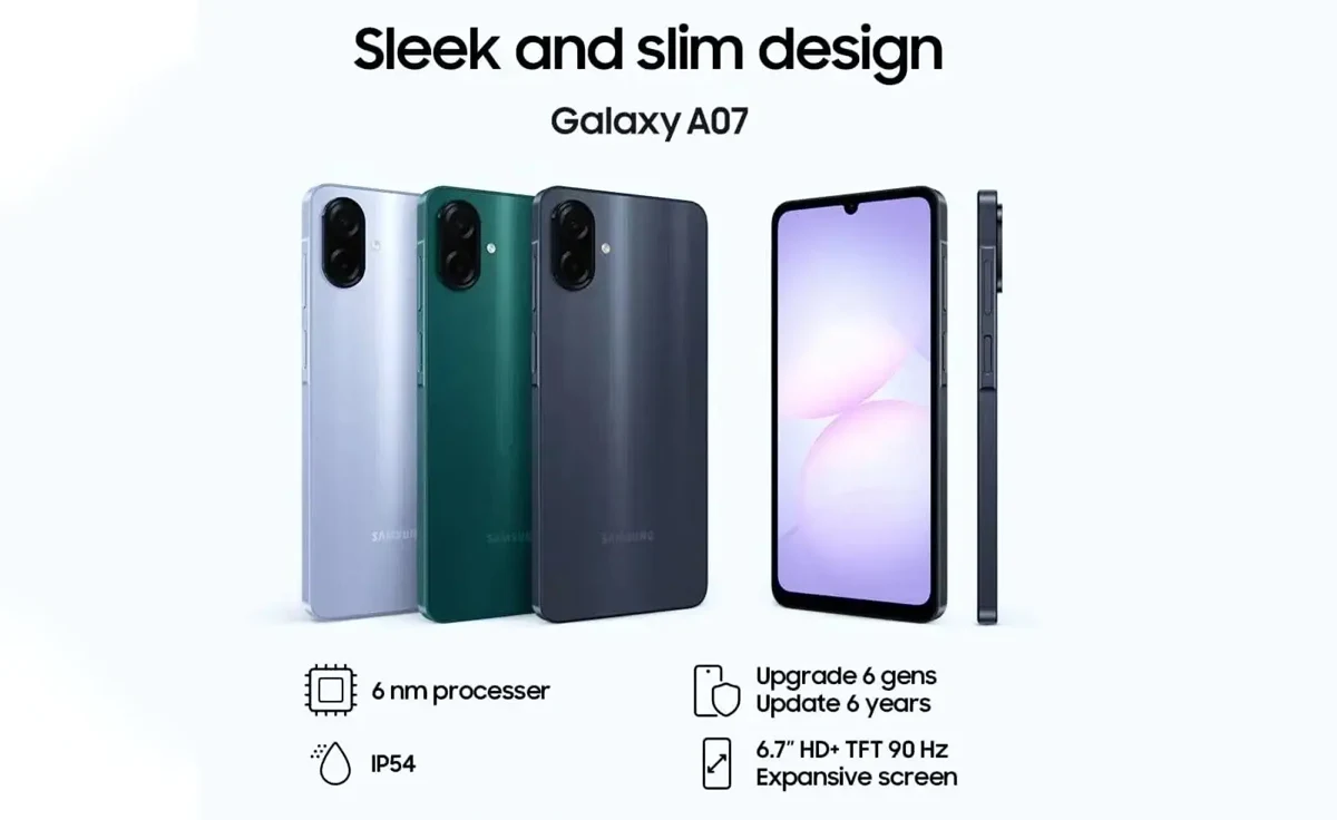 گوشی موبایل سامسونگ مدل Galaxy A07 حافظه ۱۲۸ گیگابایت با رم ۶ گیگابایت