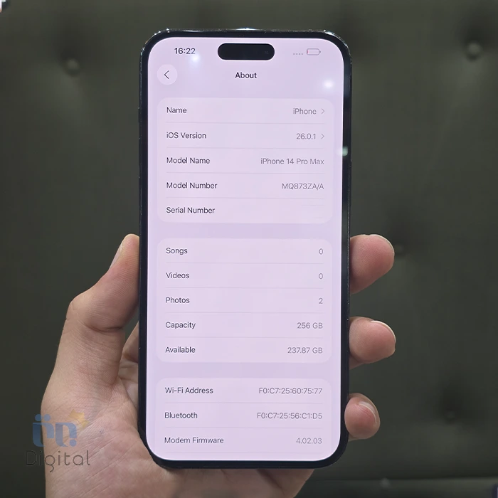 گوشی موبایل اپل مدل iPhone 14 Pro Max ZAA دو سیم کارت حافظه ۲۵۶ گیگابایت – کارکرده | نمای صفحه مشخصات