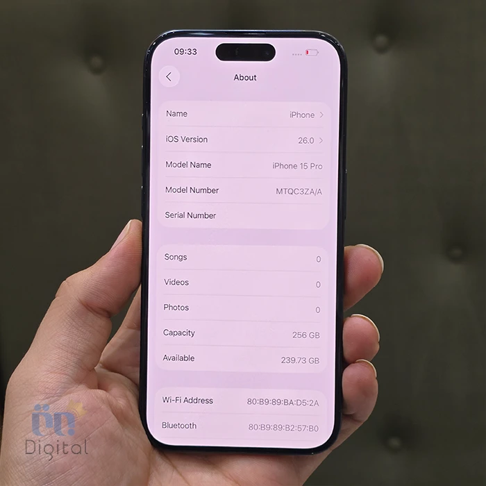 مشخصات، قیمت و خرید موبایل اپل مدل iPhone 15 Pro ZA/A دو سیم کارت حافظه ۲۵۶ گیگابایت – کارکرده | نمای مشخصات
