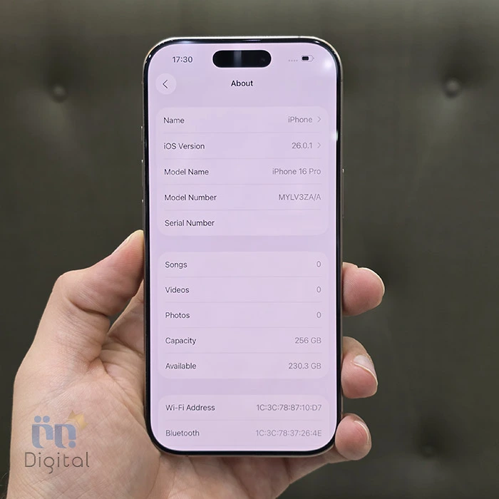 کیفیت صفحه گوشی موبایل اپل مدل iPhone 16 Pro ZAA