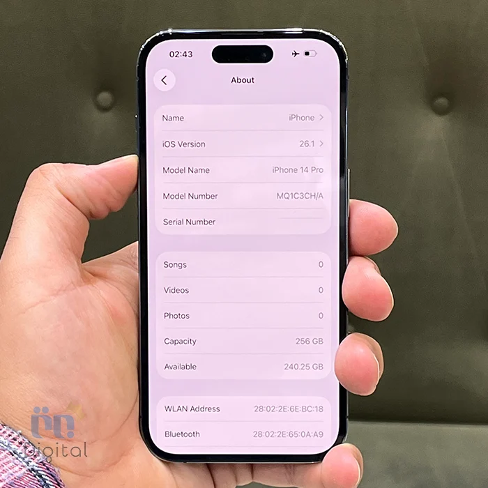 گوشی موبایل اپل مدل iPhone 14 Pro CHA دو سیم کارت حافظه ۲۵۶ گیگابایت – کارکرده |‌صفحه مشخصات