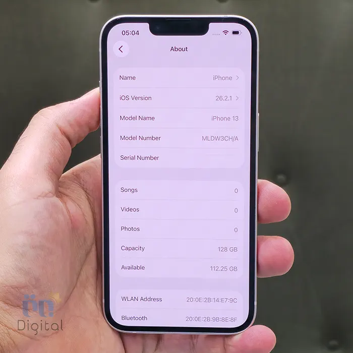 گوشی موبایل اپل مدل iPhone 13 CHA دو سیم کارت حافظه ۱۲۸ گیگابایت – کارکرده |‌نمای صفحه مشخصات