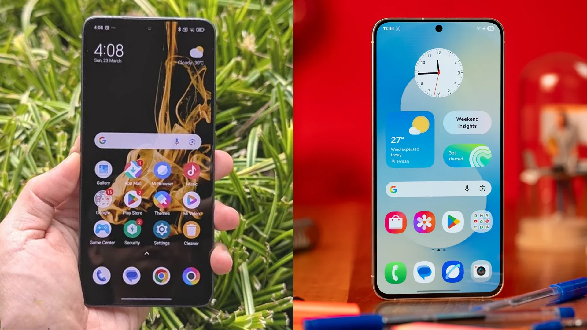 مقایسه Poco F7 Pro با Galaxy S25 FE از نظر کیفیت نمایشگر