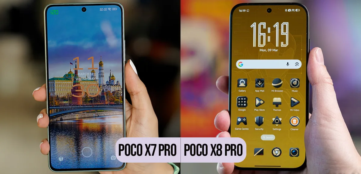 مقایسه Poco X8 Pro با Poco X7 Pro در نمایشگر