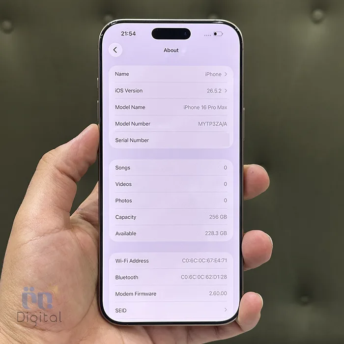 گوشی موبایل اپل مدل iPhone 16 Pro Max ZAA دو سیم کارت حافظه ۲۵۶ گیگابایت – کارکرده | نمای صفحه مشخصات