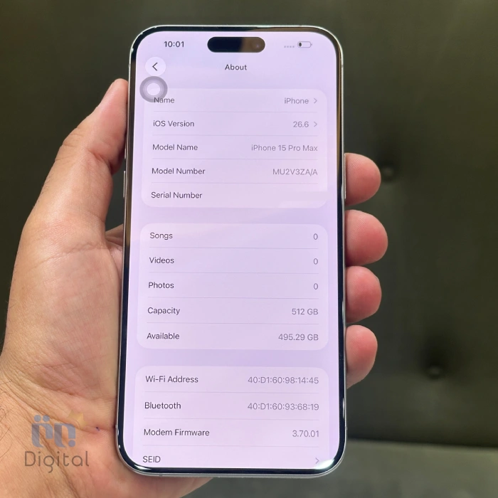 گوشی موبایل اپل مدل iPhone 15 Pro Max ZAA دو سیم کارت حافظه ۵۱۲ گیگابایت – کارکرده