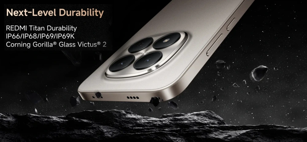طراحی مقاوم گوشی موبایل شیائومی مدل Redmi Note 15 Pro 5G حافظه ۲۵۶ گیگابایت با رم ۸ گیگابایت