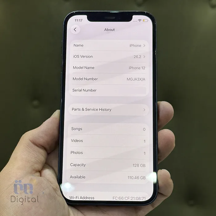 گوشی موبایل اپل مدل iPhone 12 XA تک سیم کارت حافظه ۱۲۸ گیگابایت – کارکرده |‌ نمای صفحه مشخصات