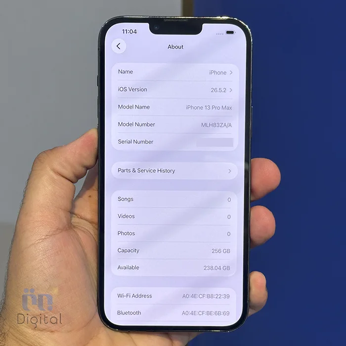 گوشی موبایل اپل مدل iPhone 13 Pro Max ZAA دو سیم کارت حافظه ۲۵۶ گیگابایت – کارکرده | نمای صفحه مشخصات